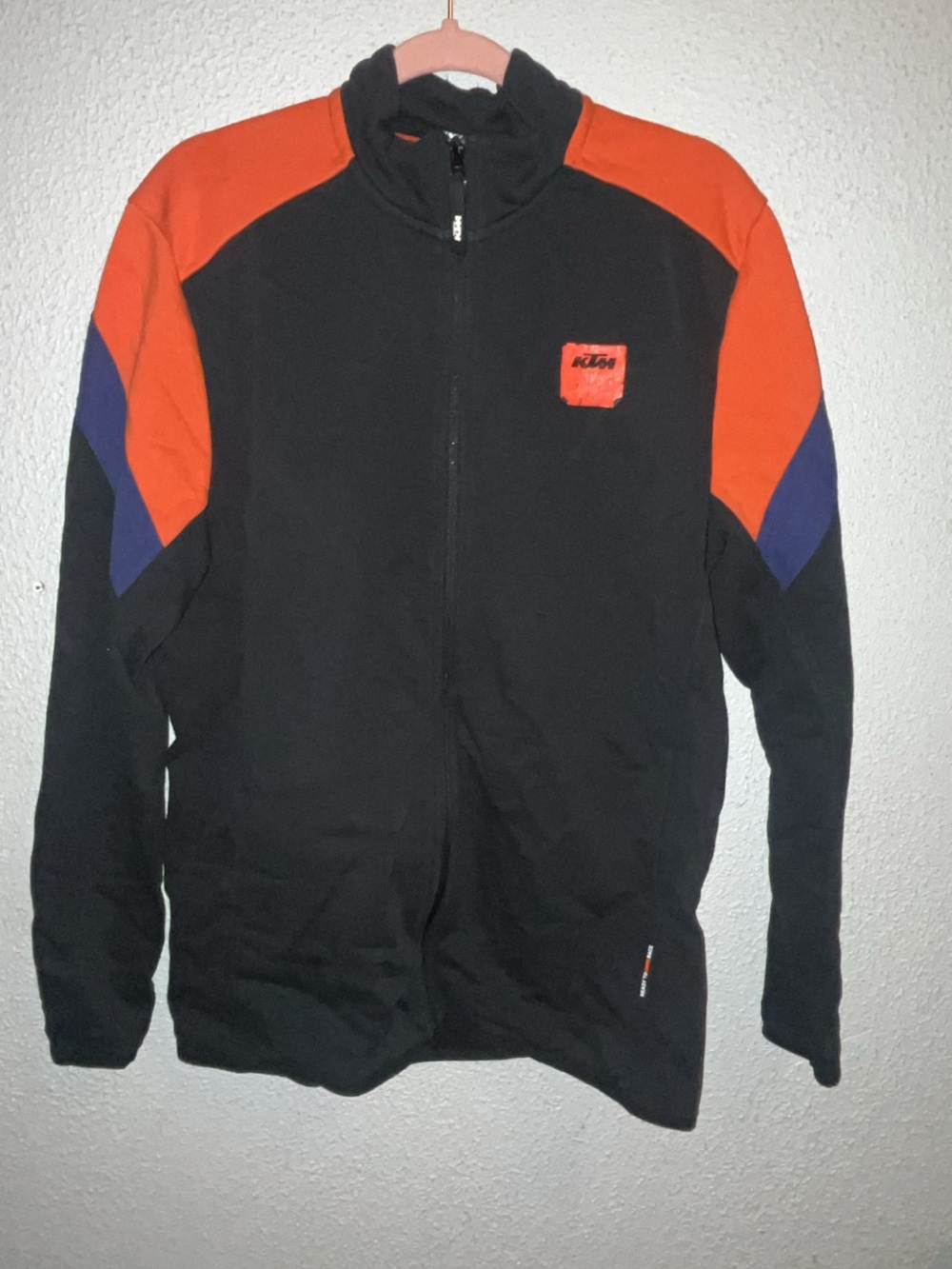 Men's Black & Orange Full-Zip Jacket